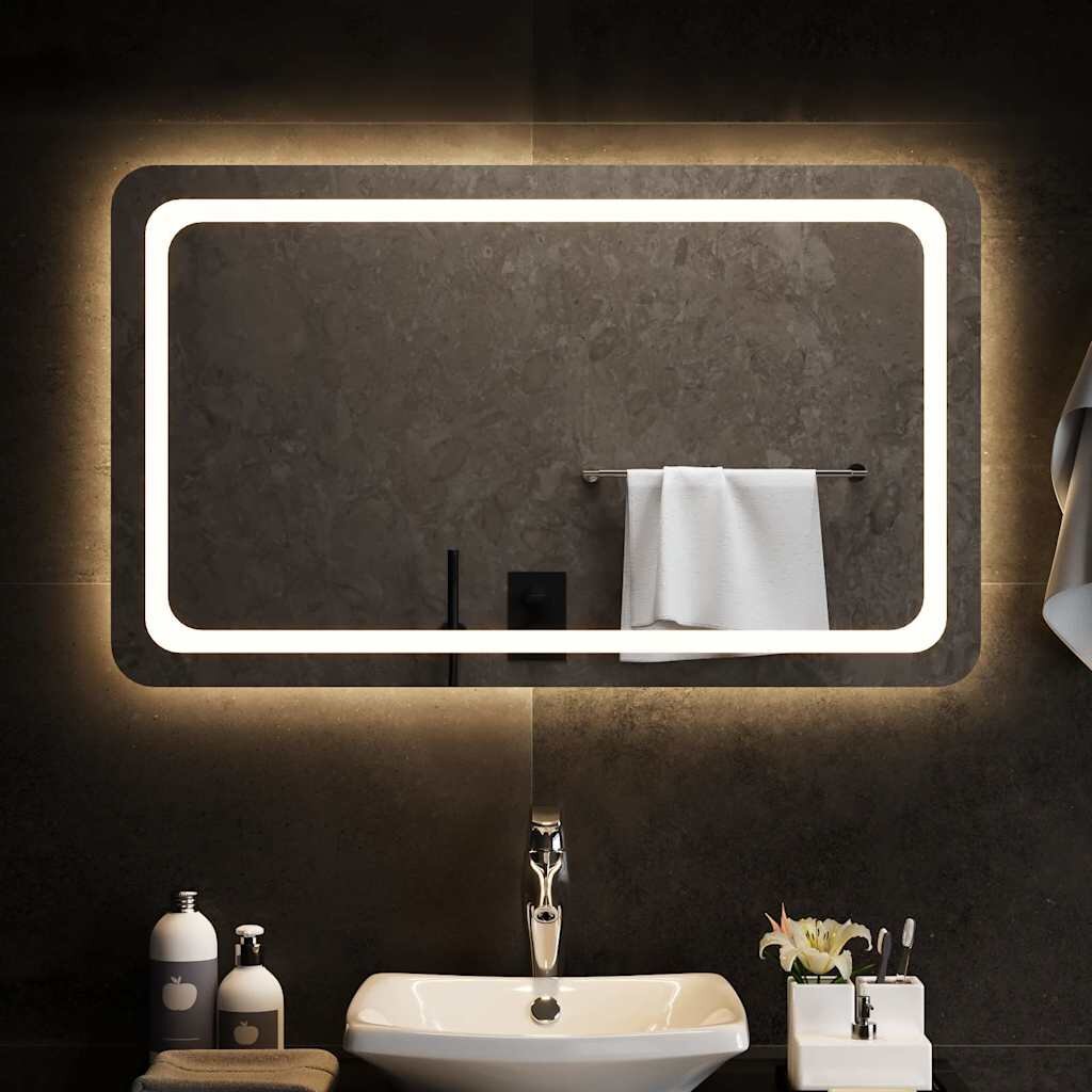 vidaXL LED огледало за баня 100x60 см