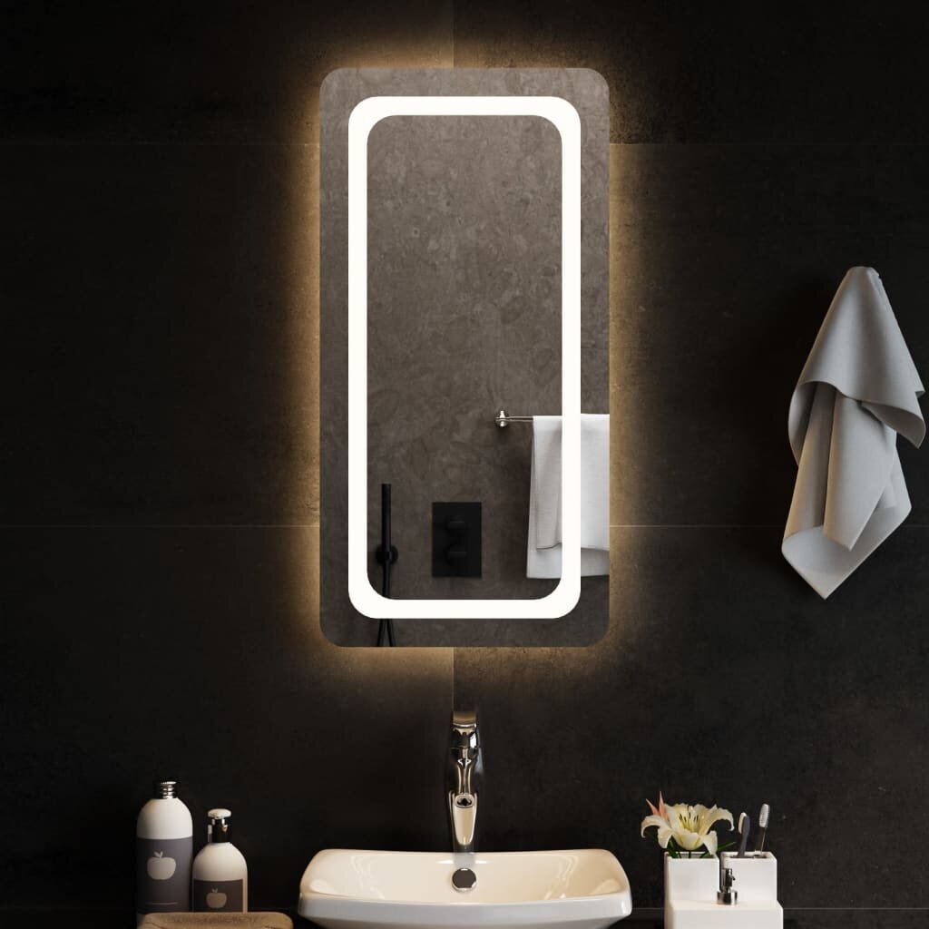 vidaXL LED огледало за баня 40x80 см