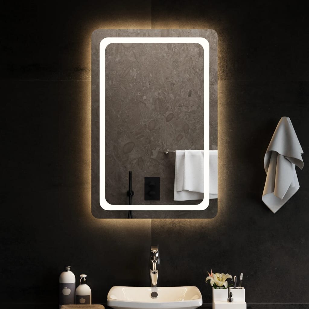 vidaXL LED огледало за баня 60x90 см