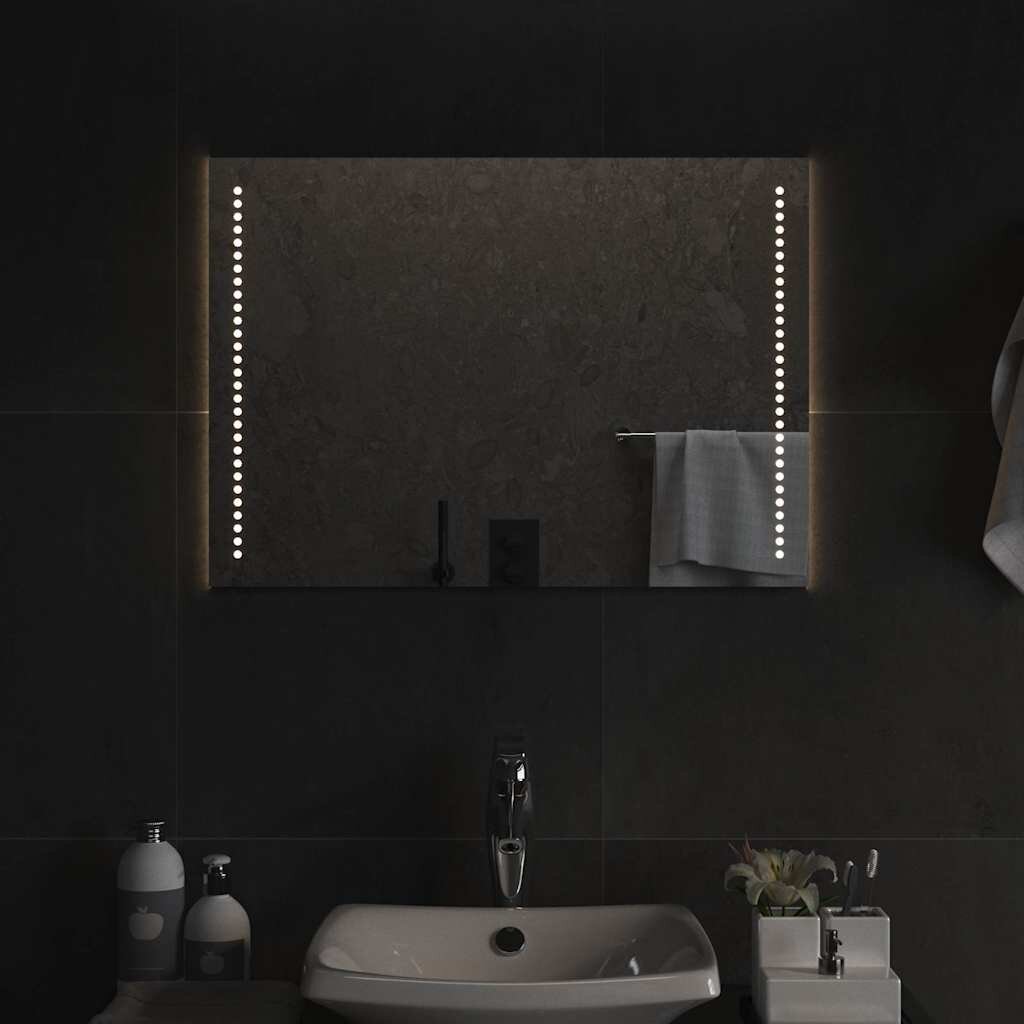 vidaXL LED огледало за баня 70x50 см