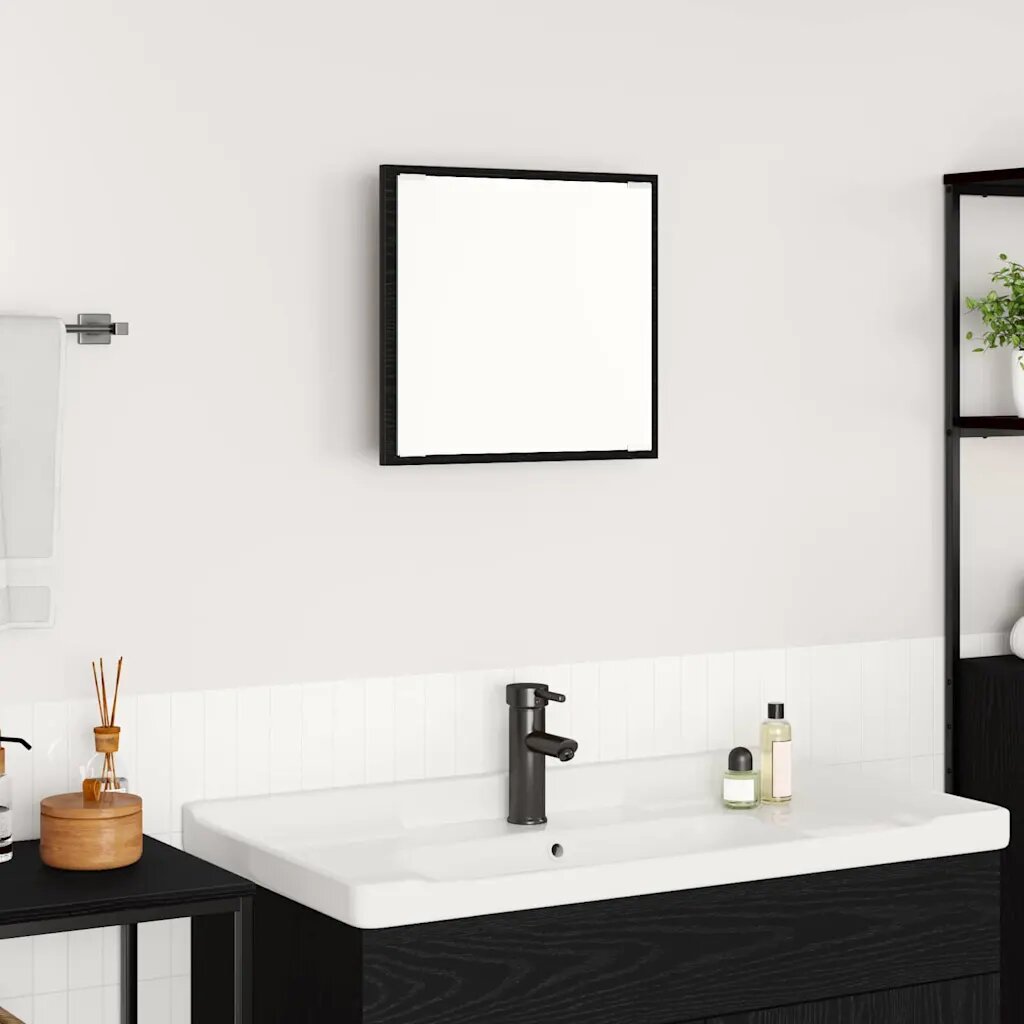 vidaXL LED огледало за баня Черния дъб 40 x 37 x 8.5 см