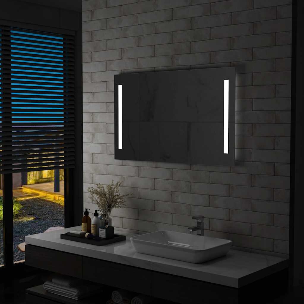 vidaXL LED стенно огледало за баня 100x60 см
