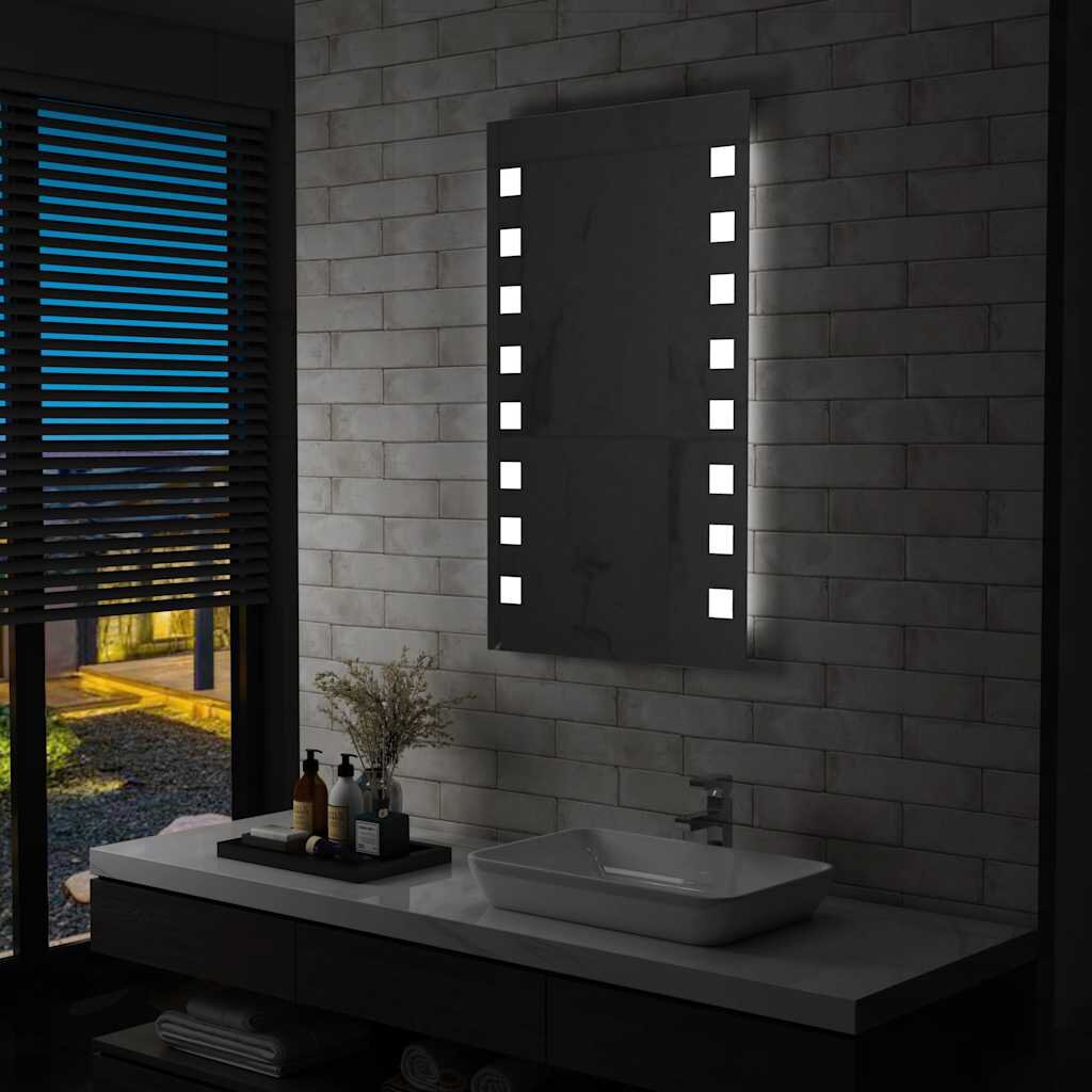 vidaXL LED стенно огледало за баня 60x100 см