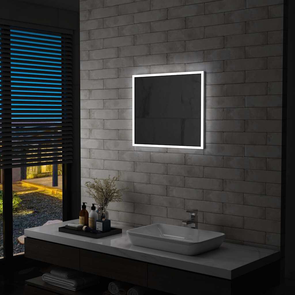 vidaXL LED стенно огледало за баня 60x50 см