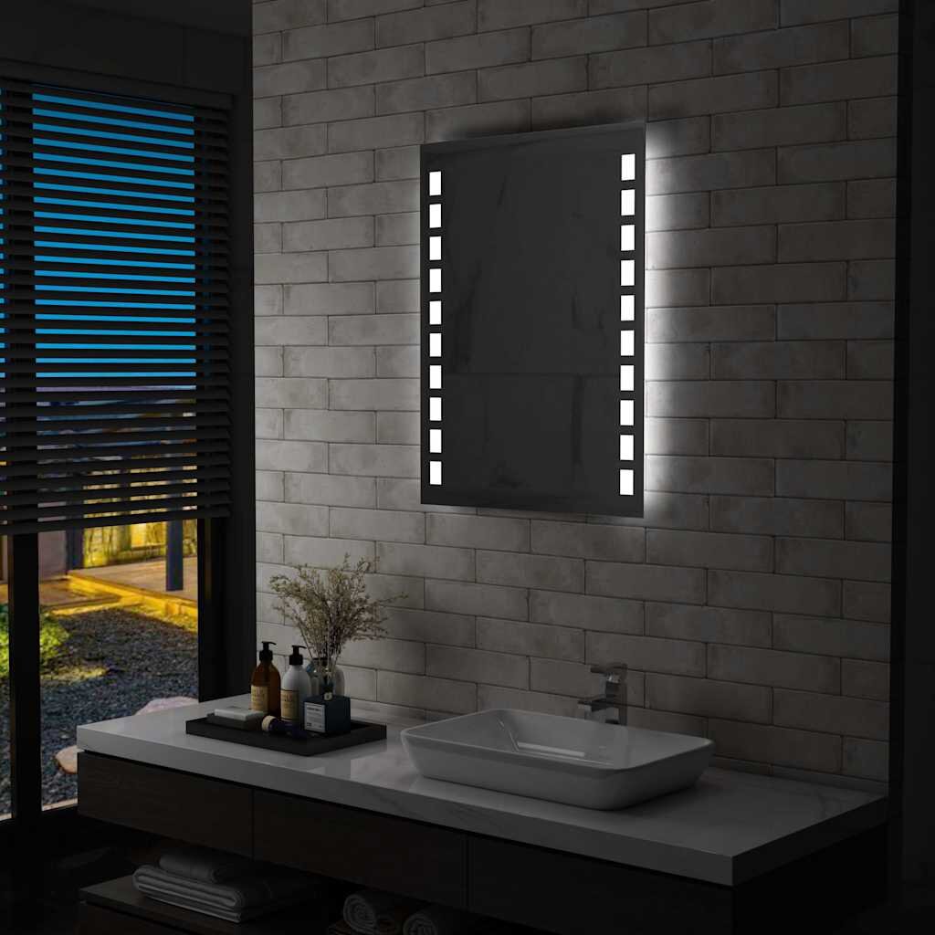 vidaXL LED стенно огледало за баня 60x80 см