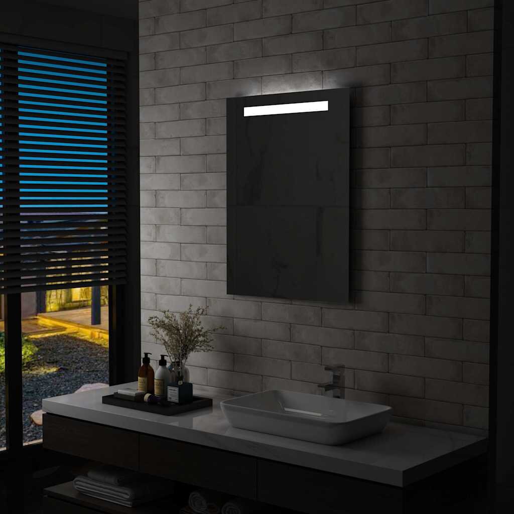 vidaXL LED стенно огледало за баня 60x80 см