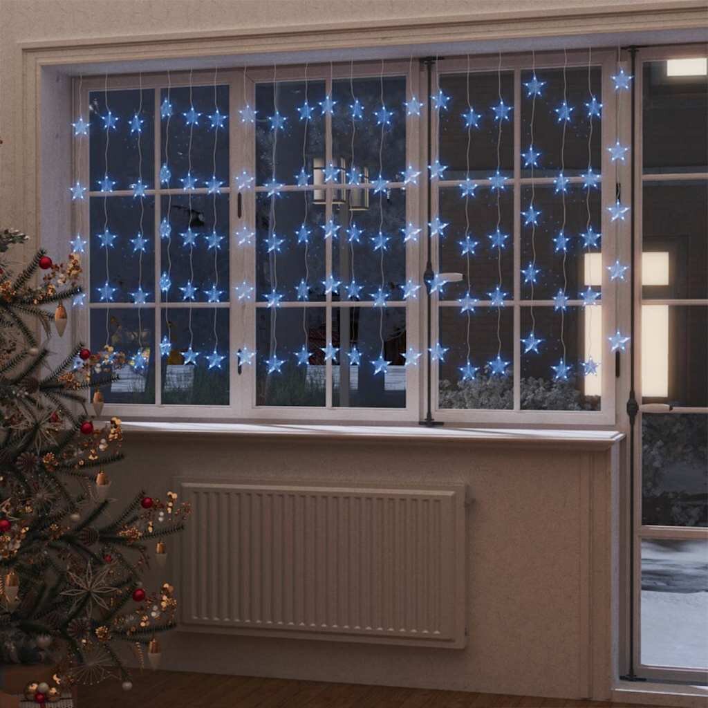 vidaXL LED завеса от светещи звезди 500 LED синя 8 режима