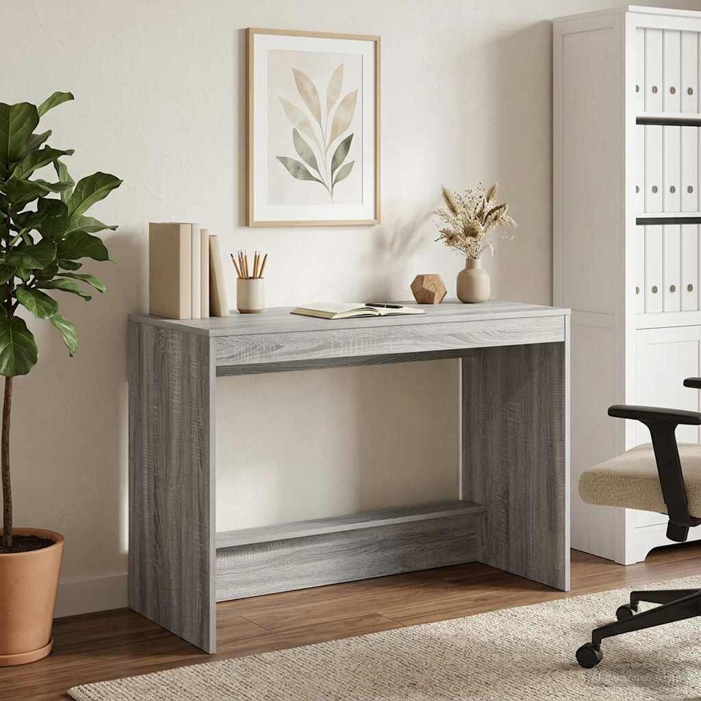 vidaXL Легло с бюро Сив Сонома Инженерна дървесина 100 x 45 x 75 cm