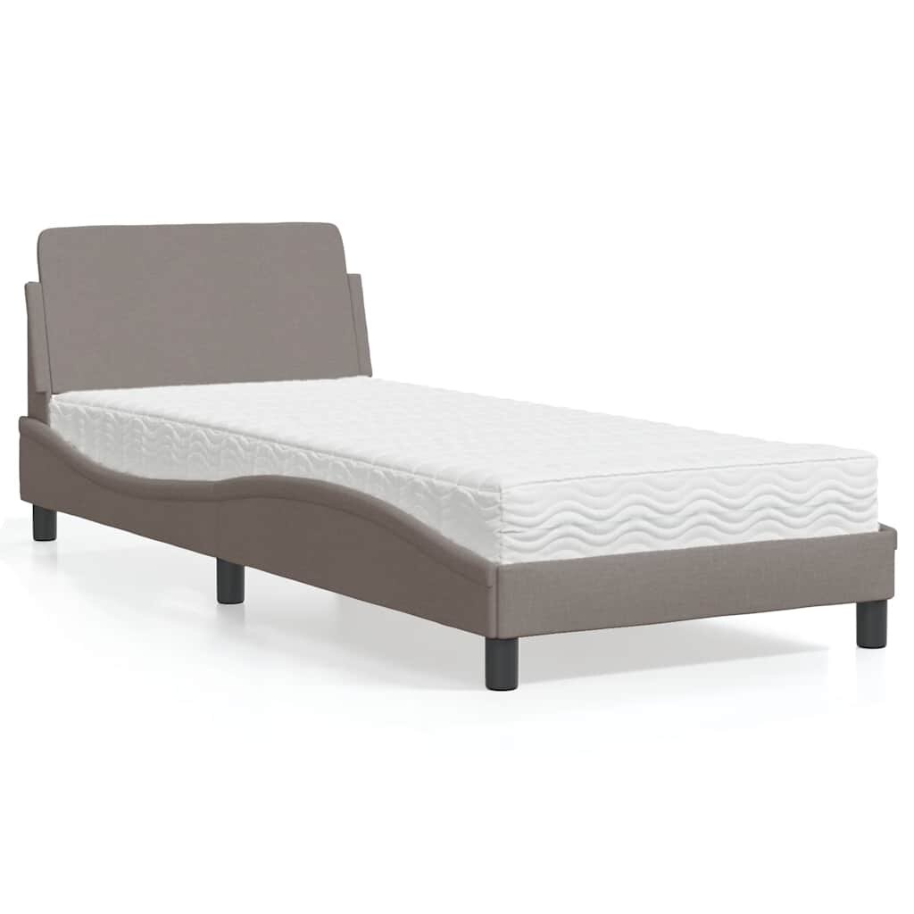 vidaXL Легло с матрак Dover таупе 80x200 см плат