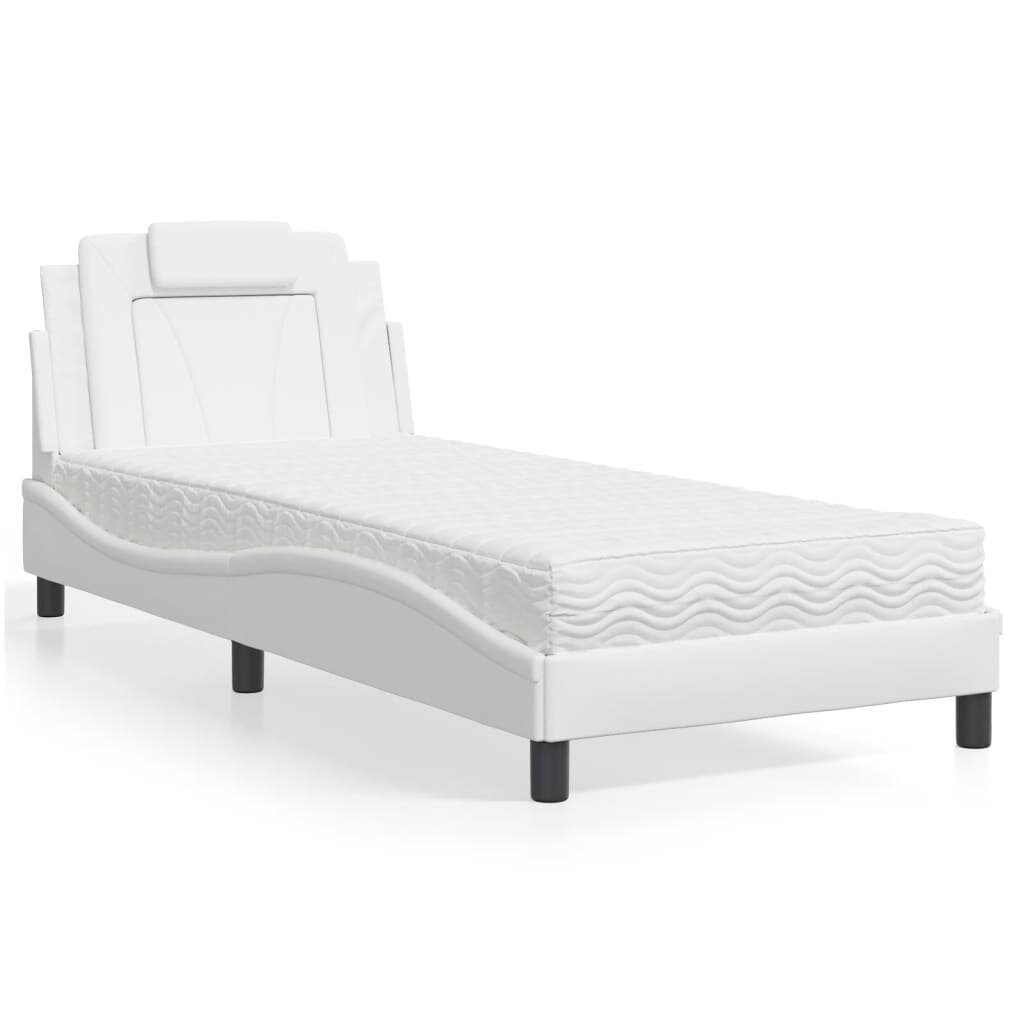 vidaXL Легло Viana без матрак бяло 80x200 см изкуствена кожа