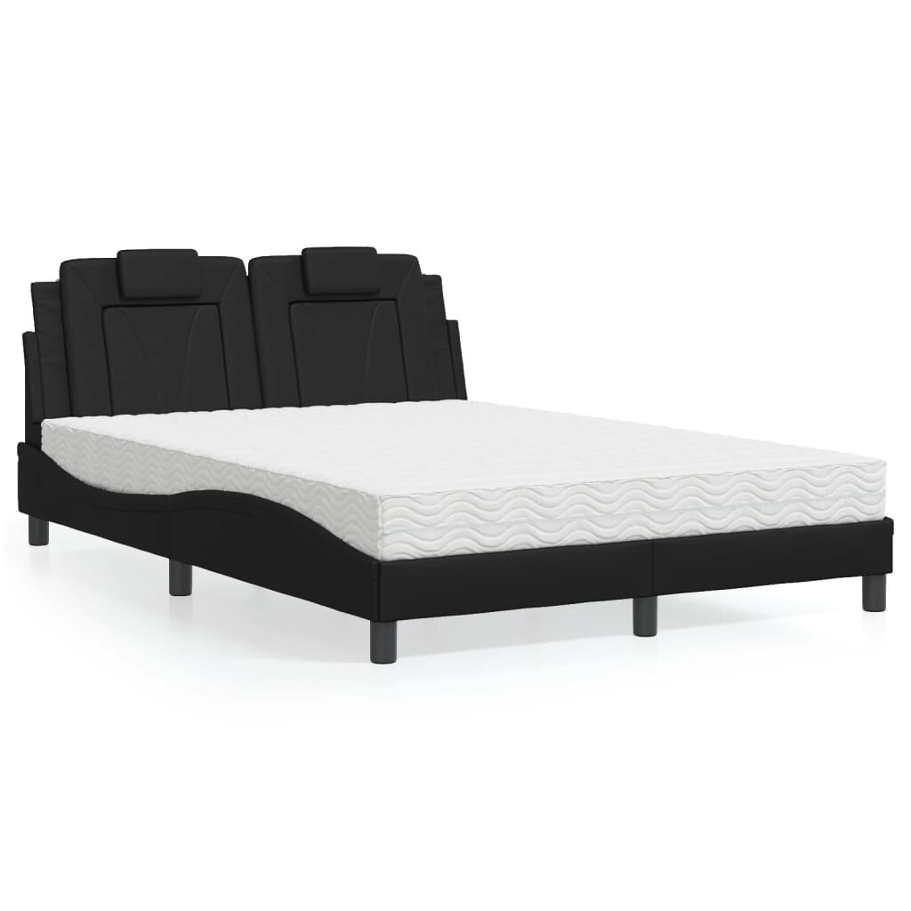 vidaXL Легло Viana без матрак черно 120x200 см изкуствена кожа