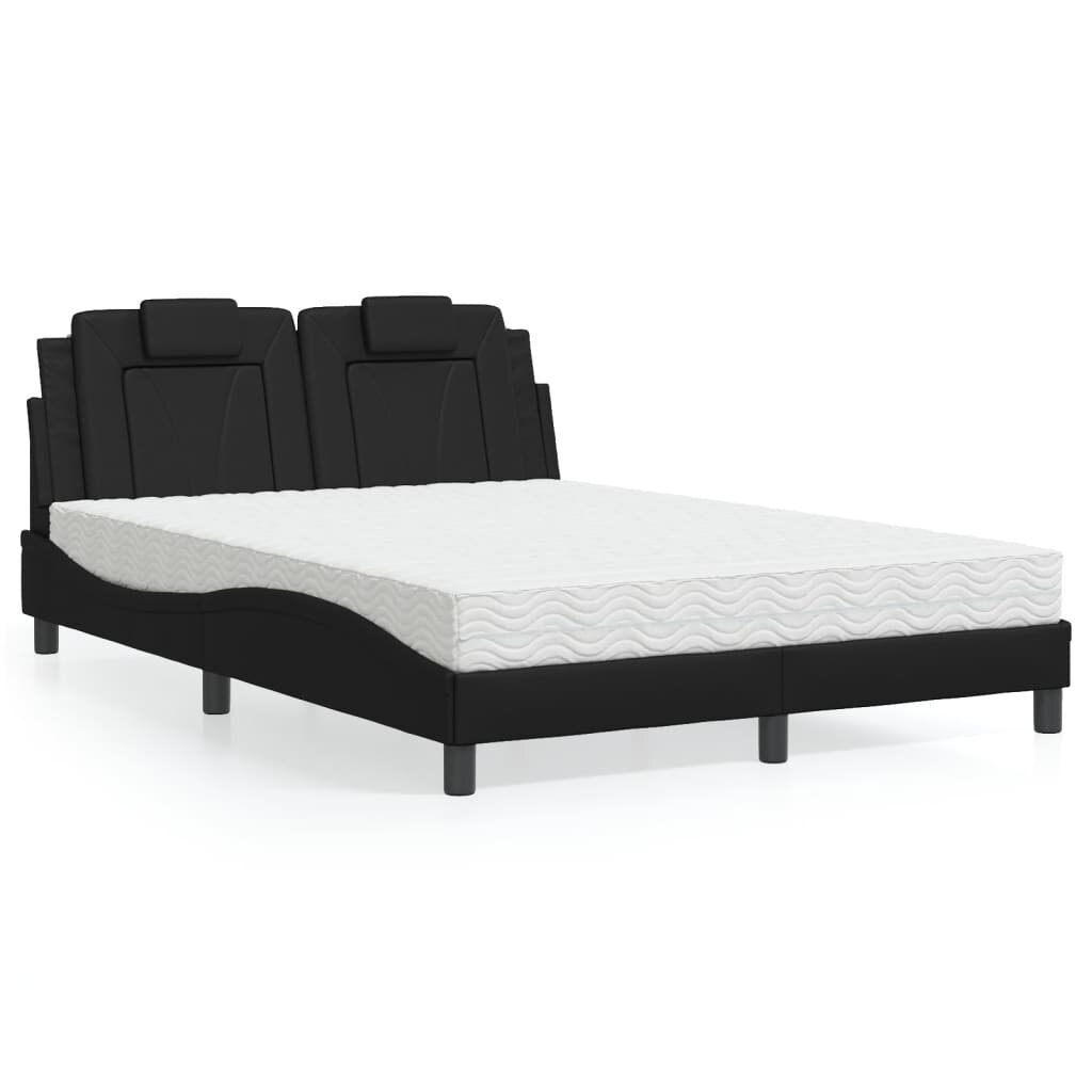 vidaXL Легло Viana без матрак черно 140x200 см изкуствена кожа