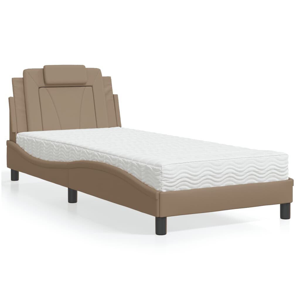vidaXL Легло Viana без матрак капучино 80x200 см изкуствена кожа