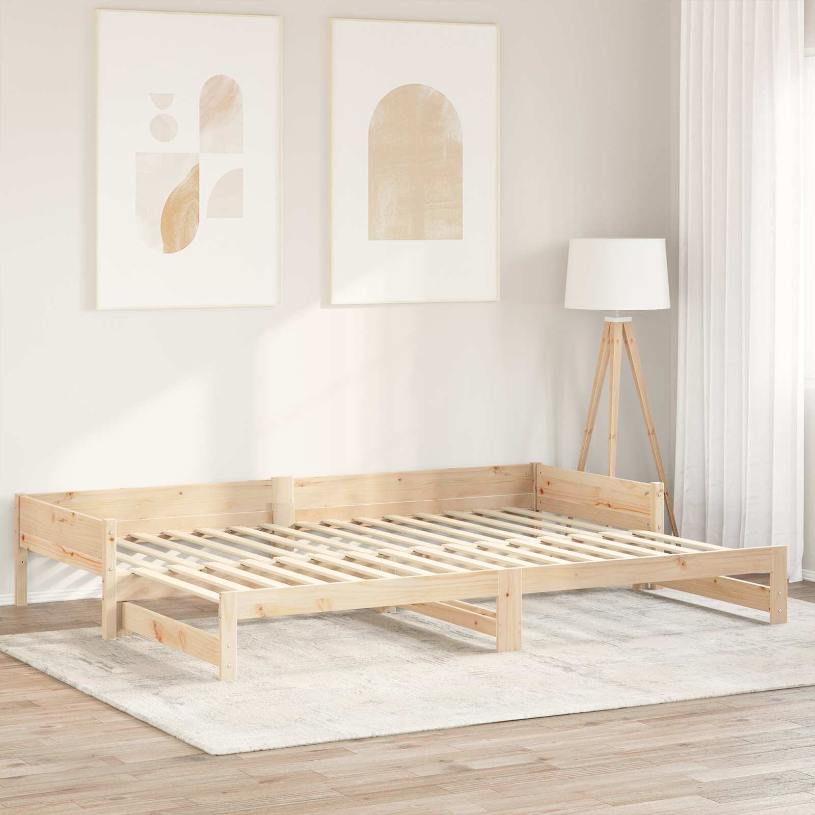 vidaXL Леглови ламели 32 бр. Естествен 90 x 6 x 13 см