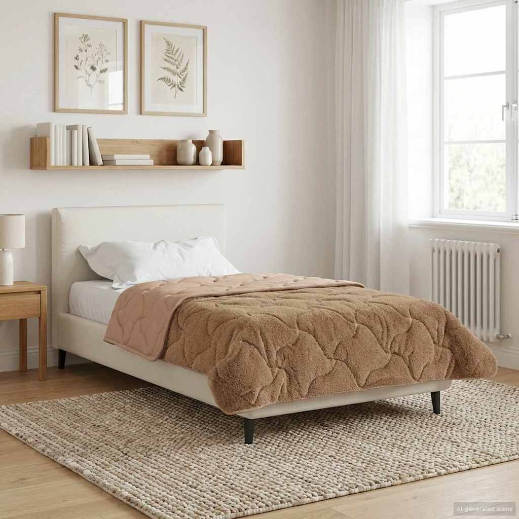 vidaXL Летен юрган 135 x 200 cm Лято Таупе Дишащo