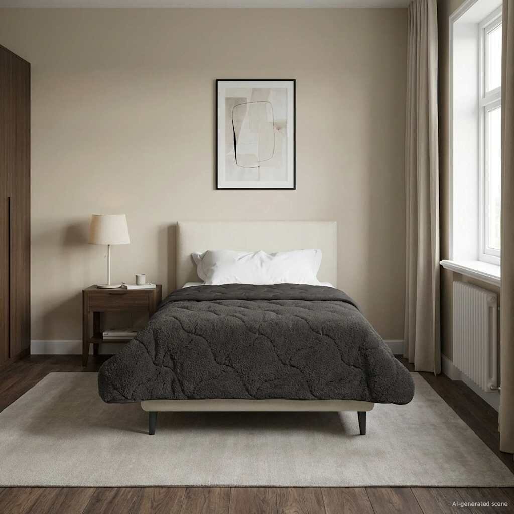 vidaXL Летен юрган 140 x 220 cm Лято Антрацит Дишащo