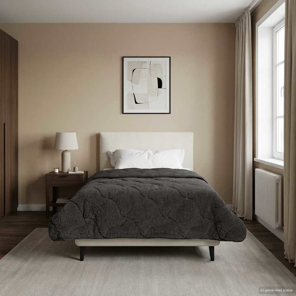 vidaXL Летен юрган 140 x 220 cm Лято Антрацит Дишащo