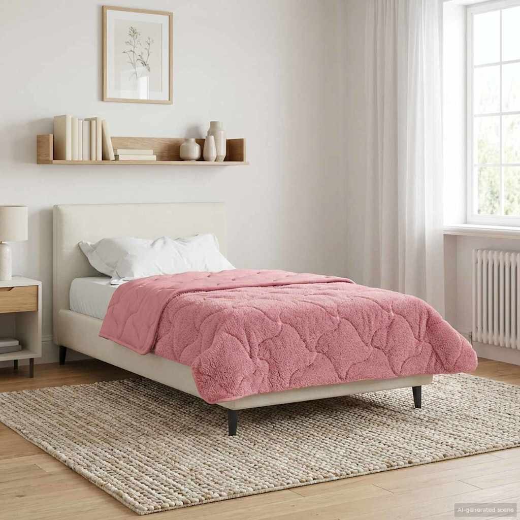 vidaXL Летен юрган 140 x 220 cm Лято Розово Дишащo