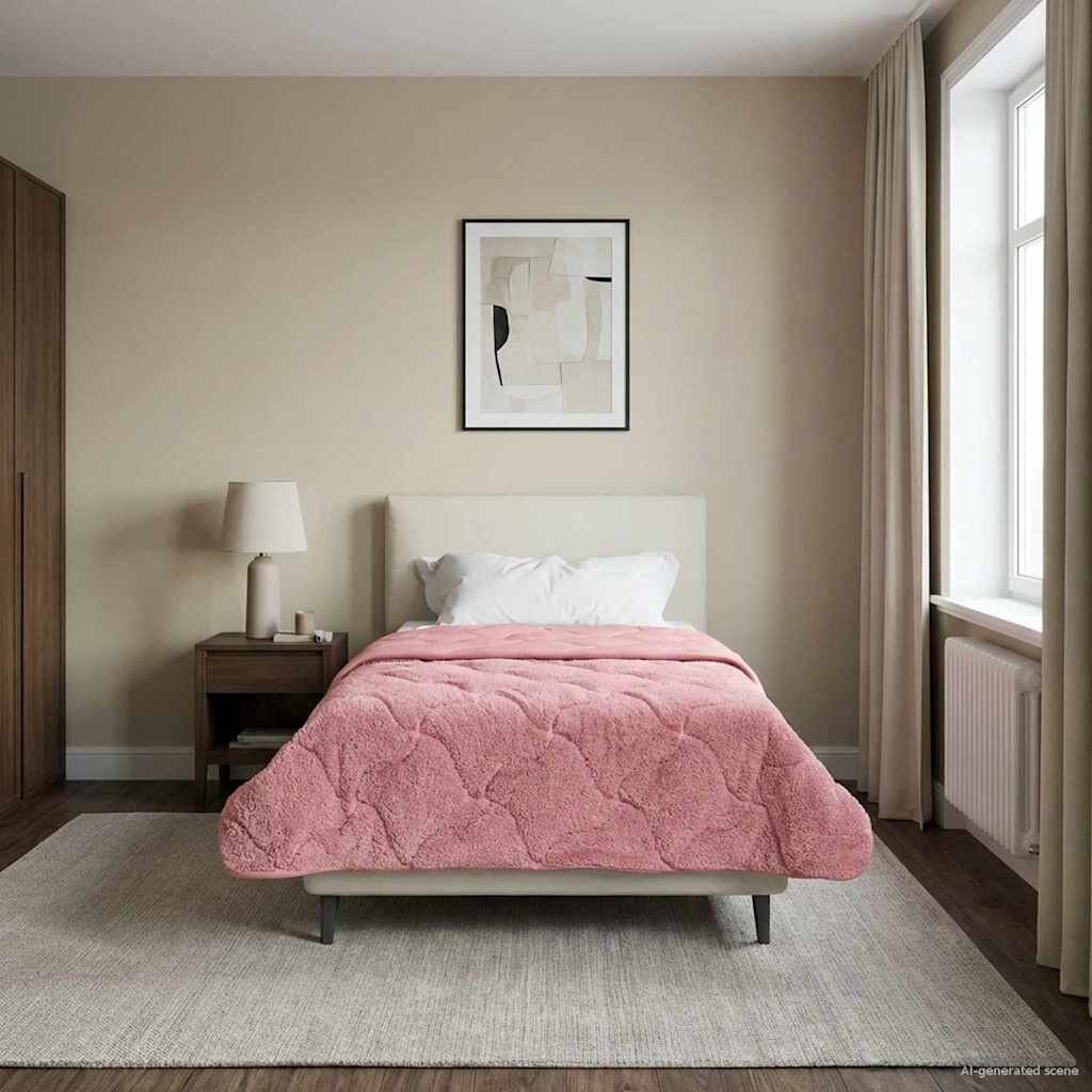 vidaXL Летен юрган 140 x 220 cm Лято Розово Дишащo