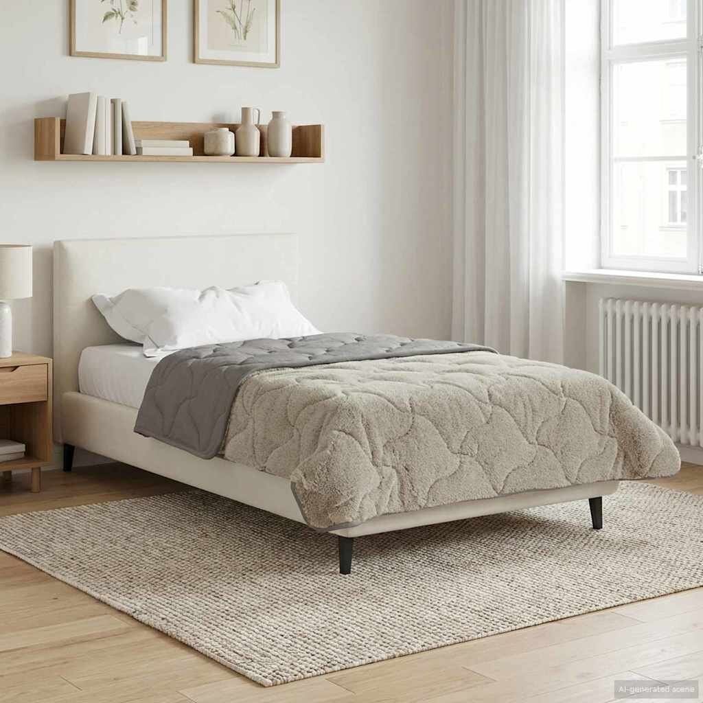 vidaXL Летен юрган 140 x 220 cm Лято Светлосиво Дишащo