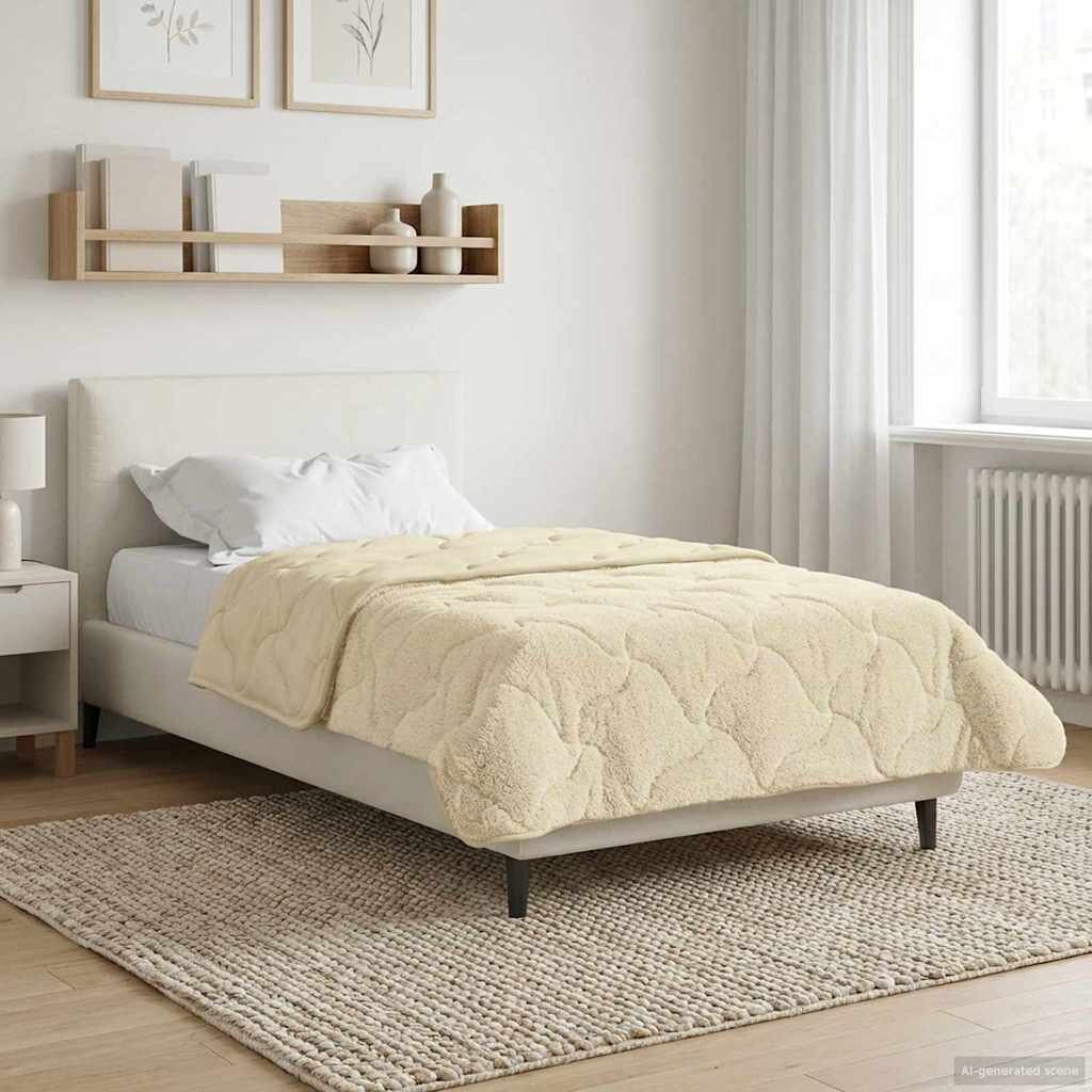 vidaXL Летен юрган 155 x 220 cm Лято Кремаво Дишащo
