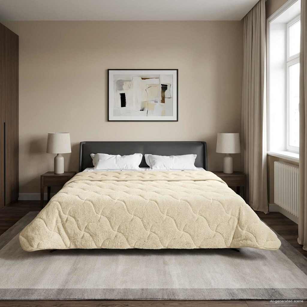 vidaXL Летен юрган 200 x 220 cm Лято Кремаво Дишащo