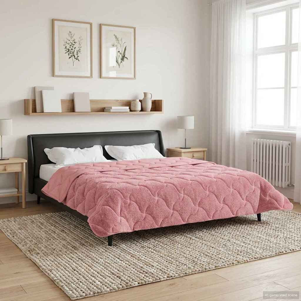 vidaXL Летен юрган 200 x 220 cm Лято Розово Дишащo