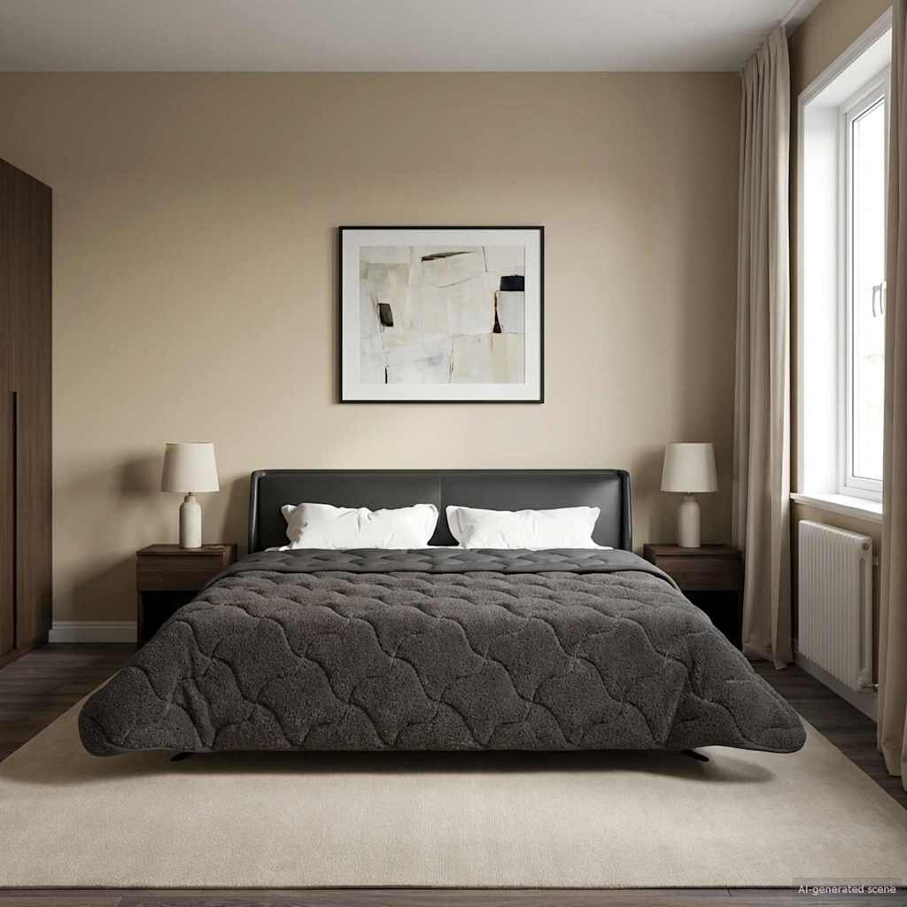 vidaXL Летен юрган 200 x 240 cm Лято Антрацит Дишащo