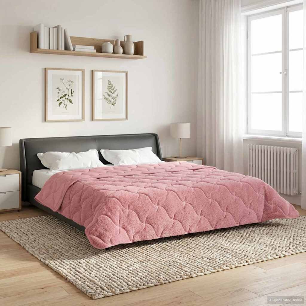 vidaXL Летен юрган 200 x 240 cm Лято Розово Дишащo