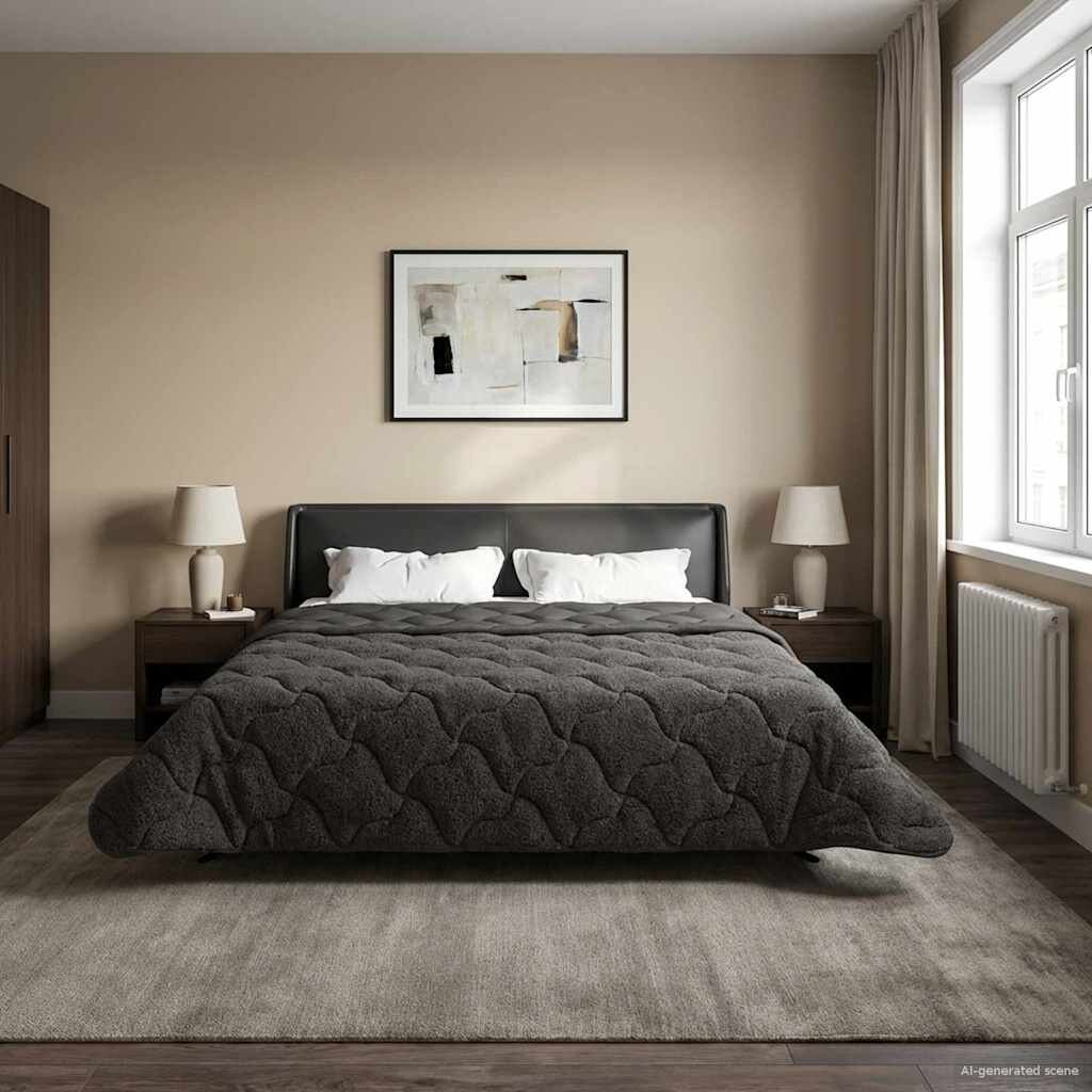 vidaXL Летен юрган 220 x 240 cm Лято Антрацит Дишащo