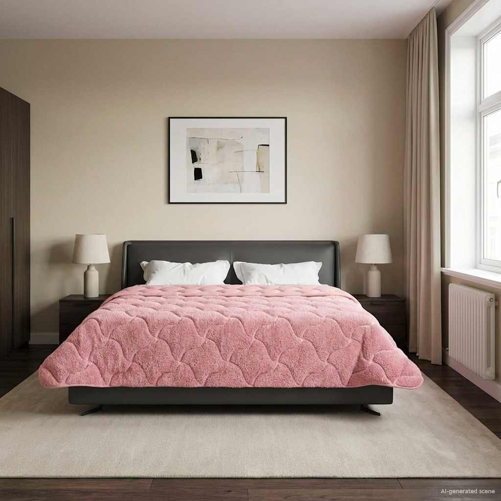 vidaXL Летен юрган 220 x 240 cm Лято Розово Дишащo