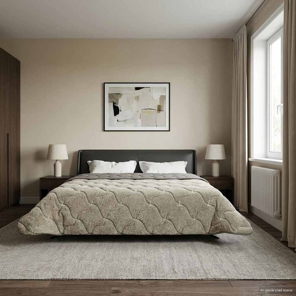 vidaXL Летен юрган 220 x 240 cm Лято Светлосиво Дишащo