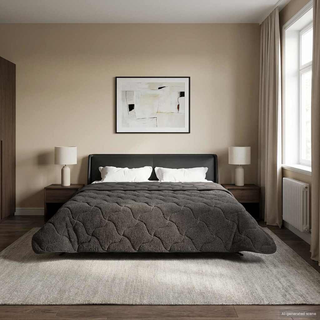 vidaXL Летен юрган 220 x 260 cm Лято Антрацит Дишащo