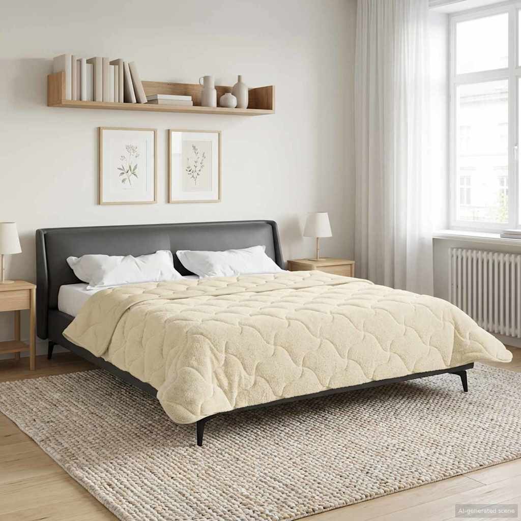 vidaXL Летен юрган 220 x 260 cm Лято Кремаво Дишащo