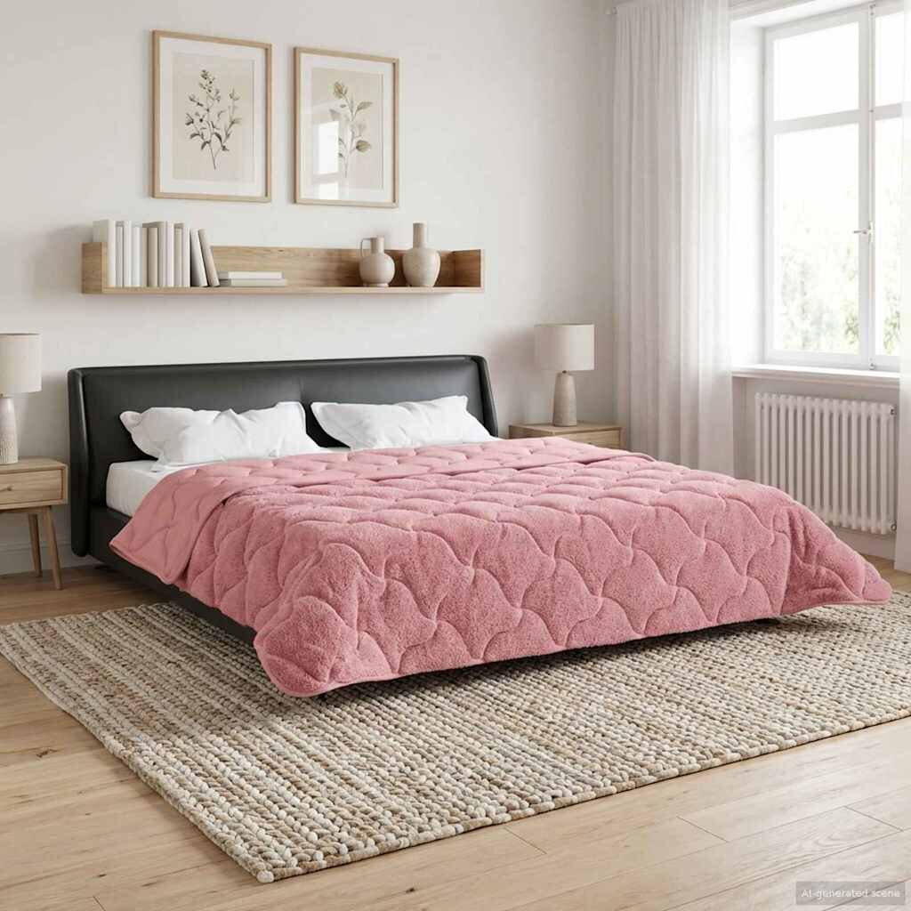 vidaXL Летен юрган 220 x 260 cm Лято Розово Дишащo