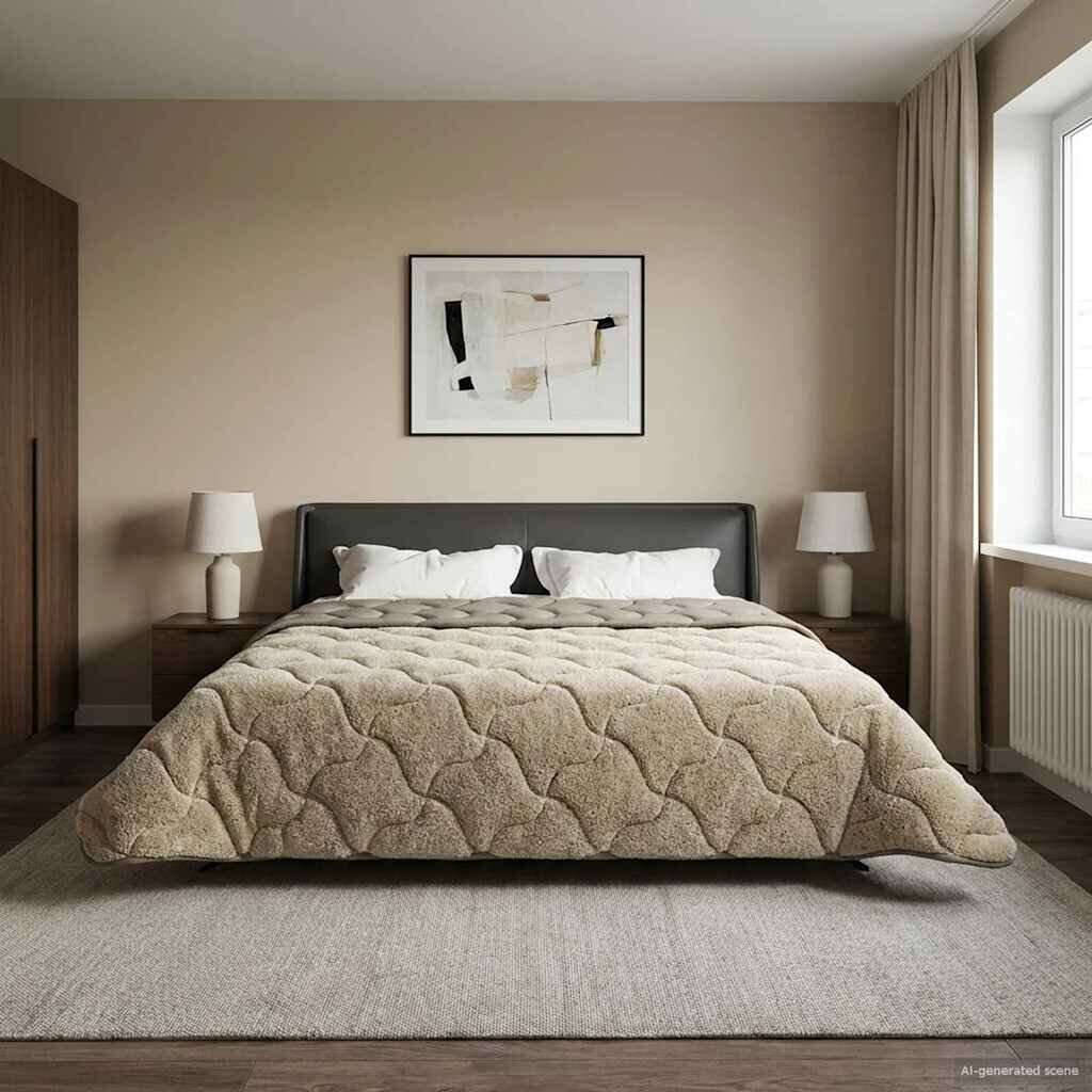 vidaXL Летен юрган 220 x 260 cm Лято Светлосиво Дишащo