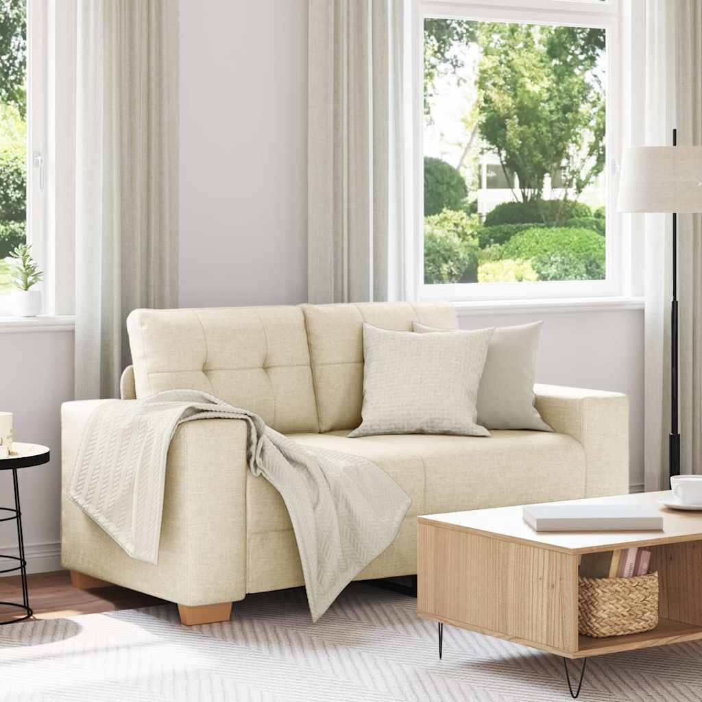vidaXL Loveseat Sofa Linen 120 cm - Untranslated