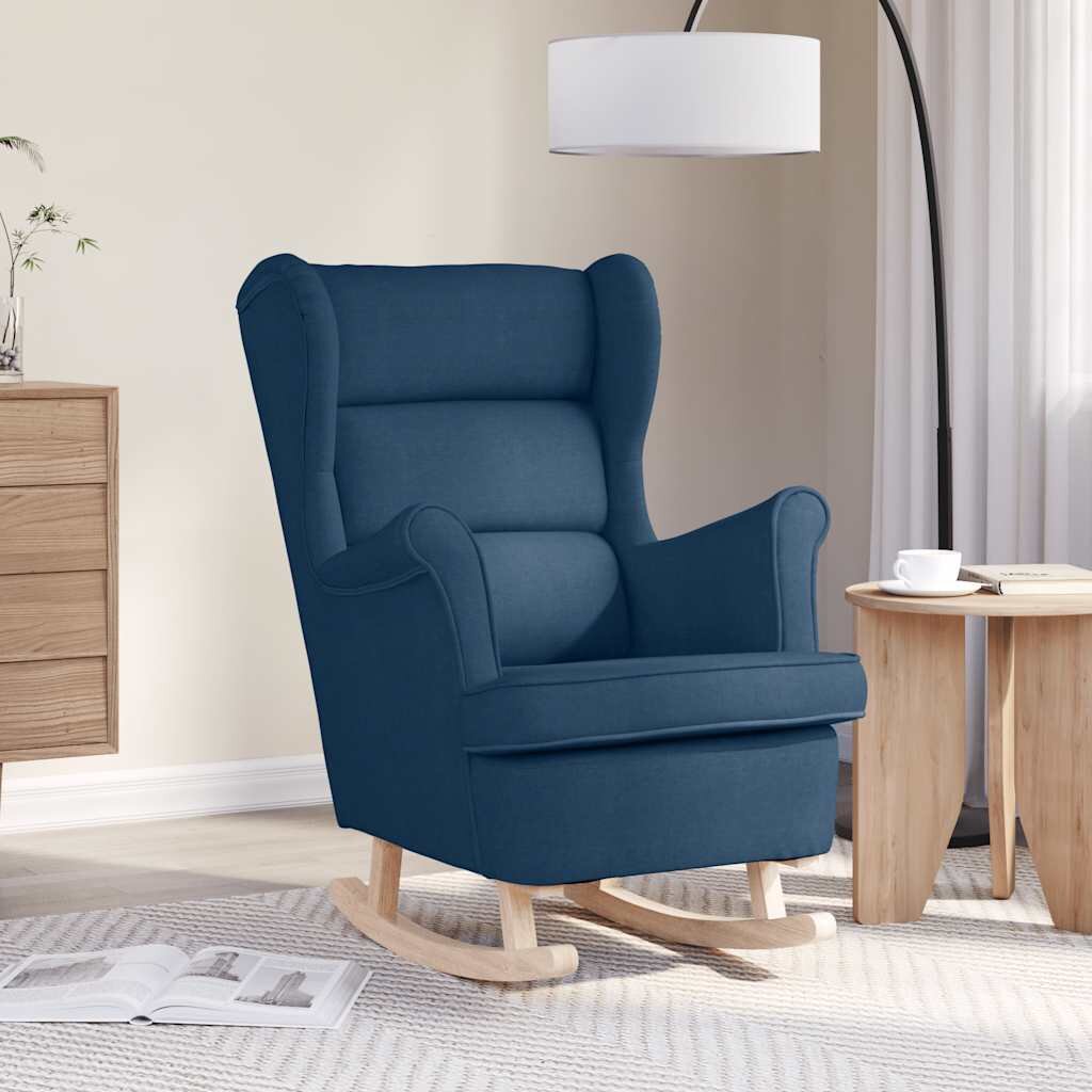vidaXL Люлеещ се стол Blue 74x90x102 cm Fabric
