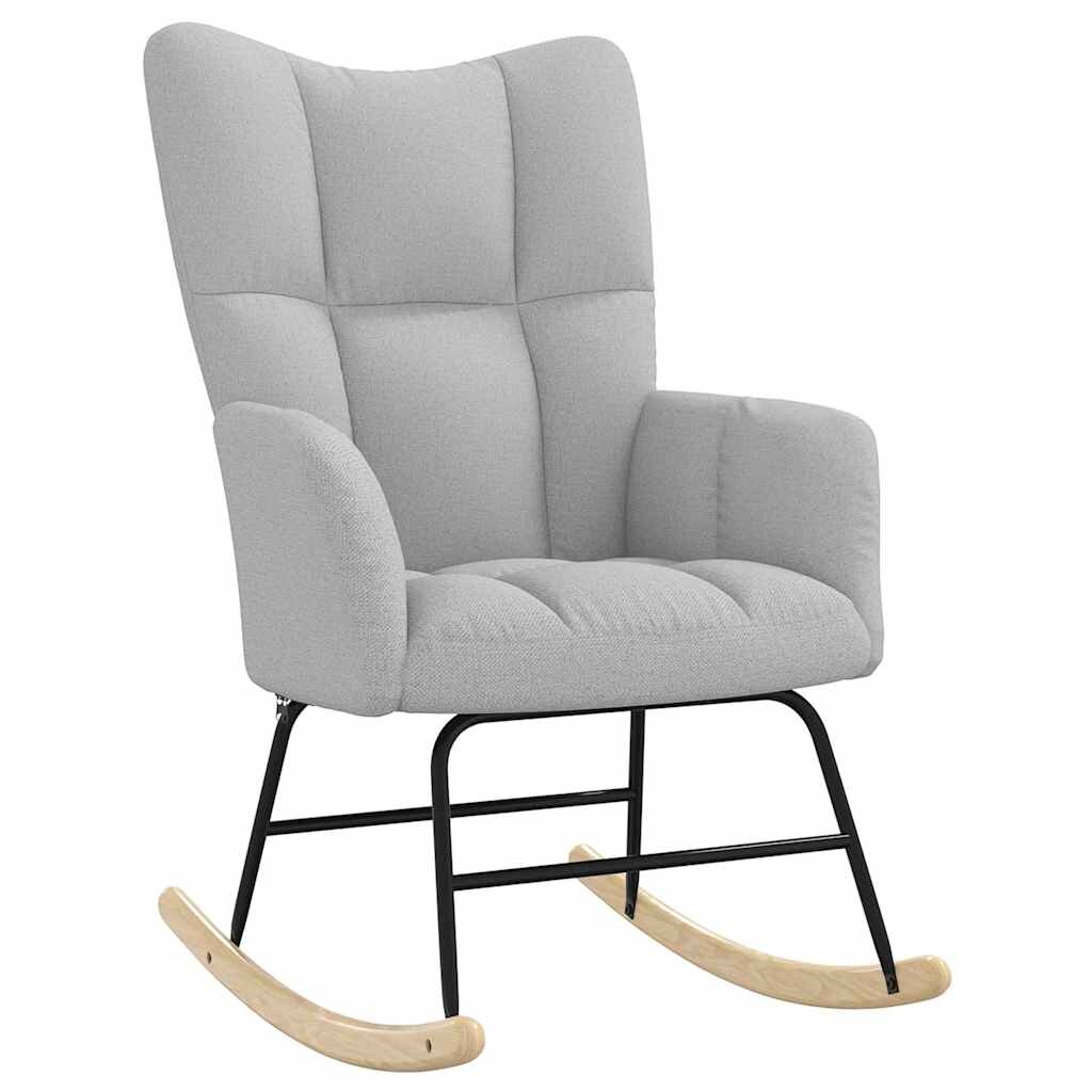 vidaXL люлеещ се стол Cloud Grey Fabric