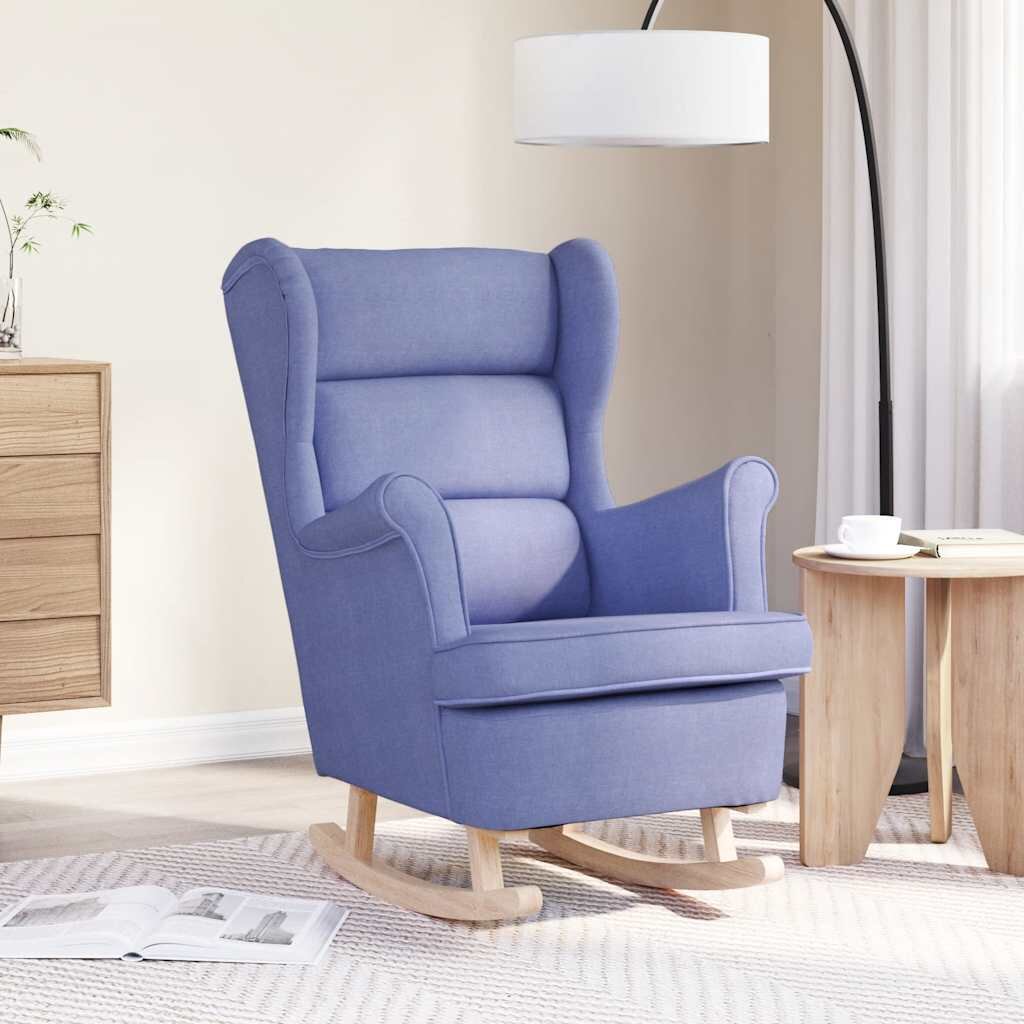 vidaXL Люлеещ се стол Jeans Blue 74x90x102 cm Fabric