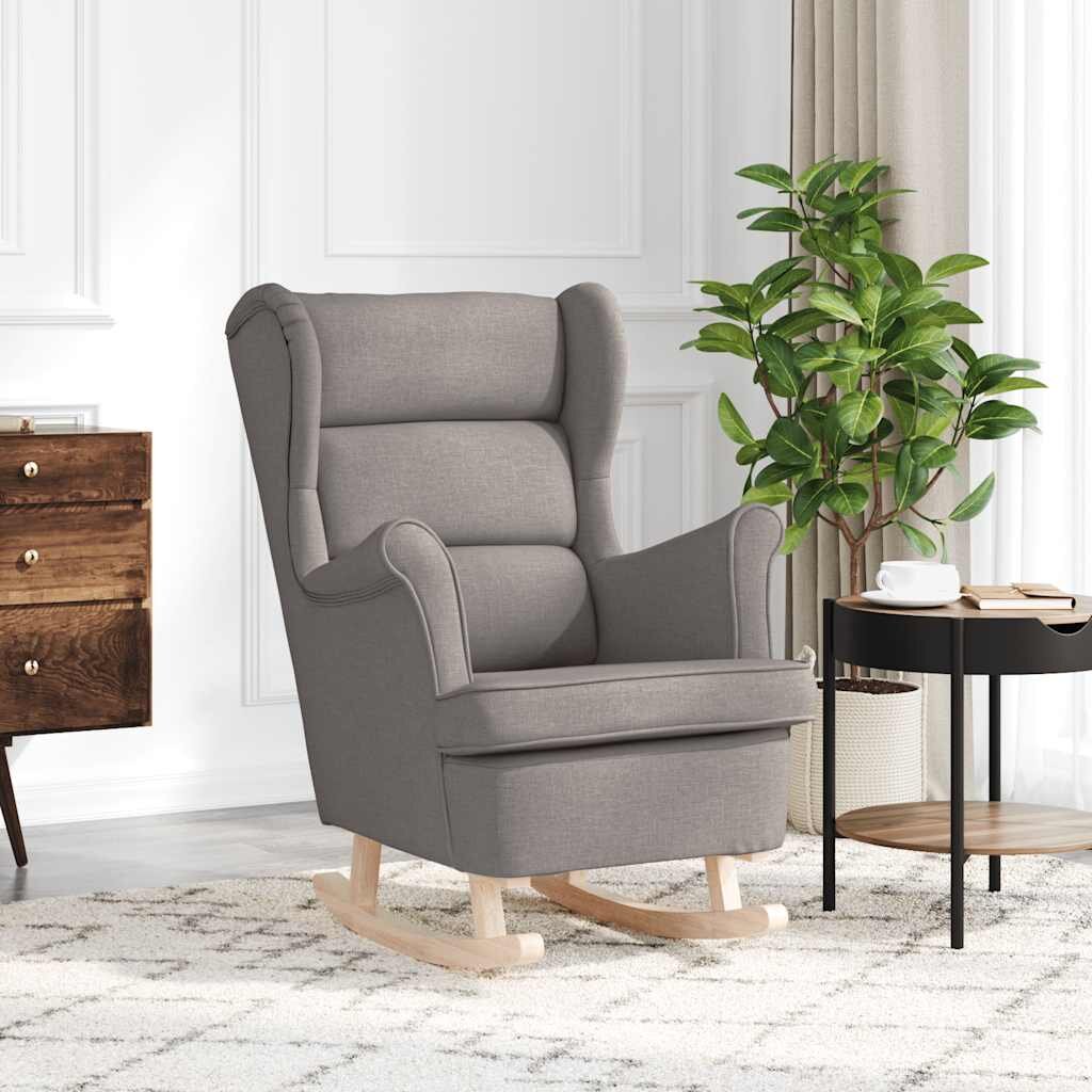 vidaXL Люлеещ се стол Taupe 74x90x102 cm Fabric
