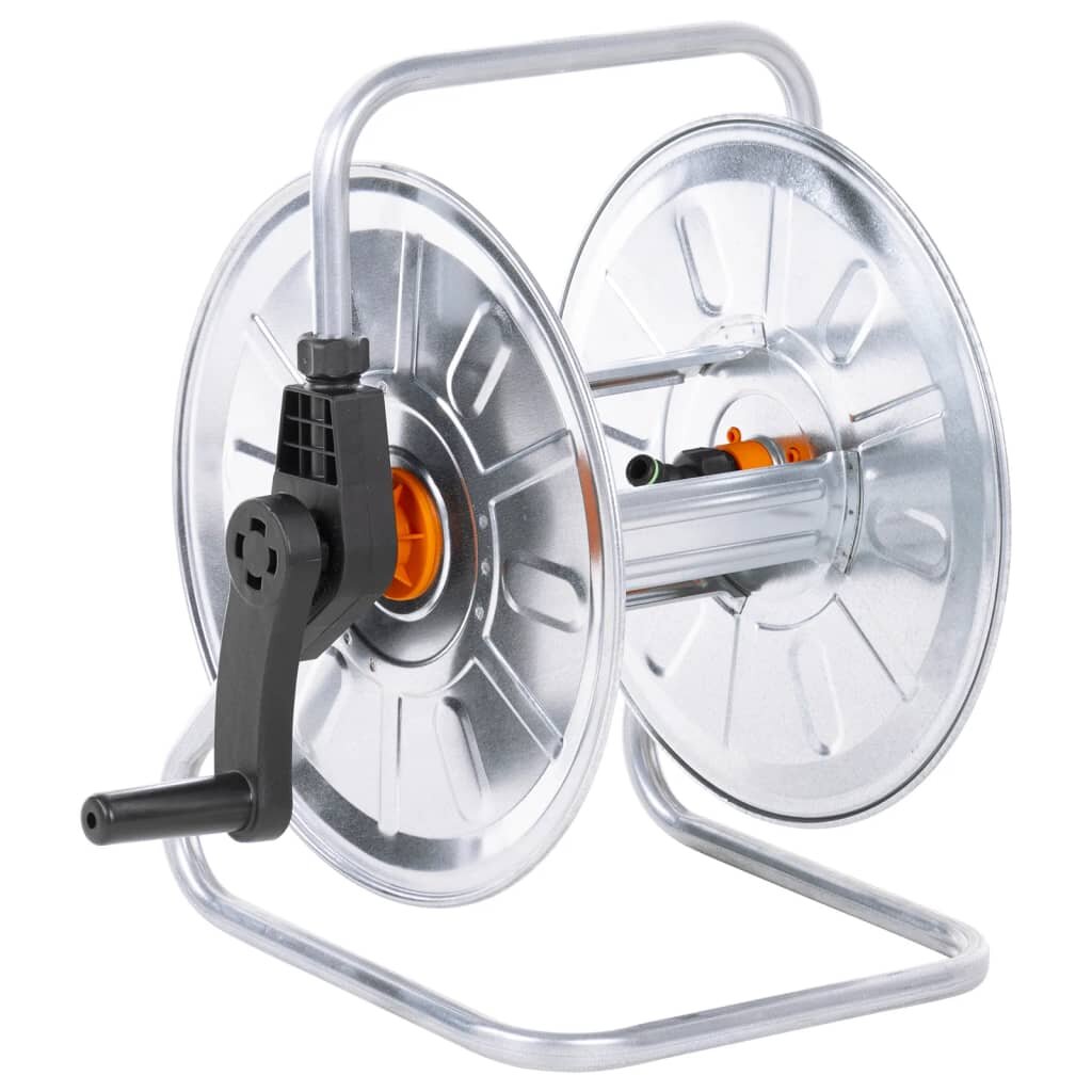 vidaXL Макара за маркуч стенен монтаж за 50 м 1/2" стомана