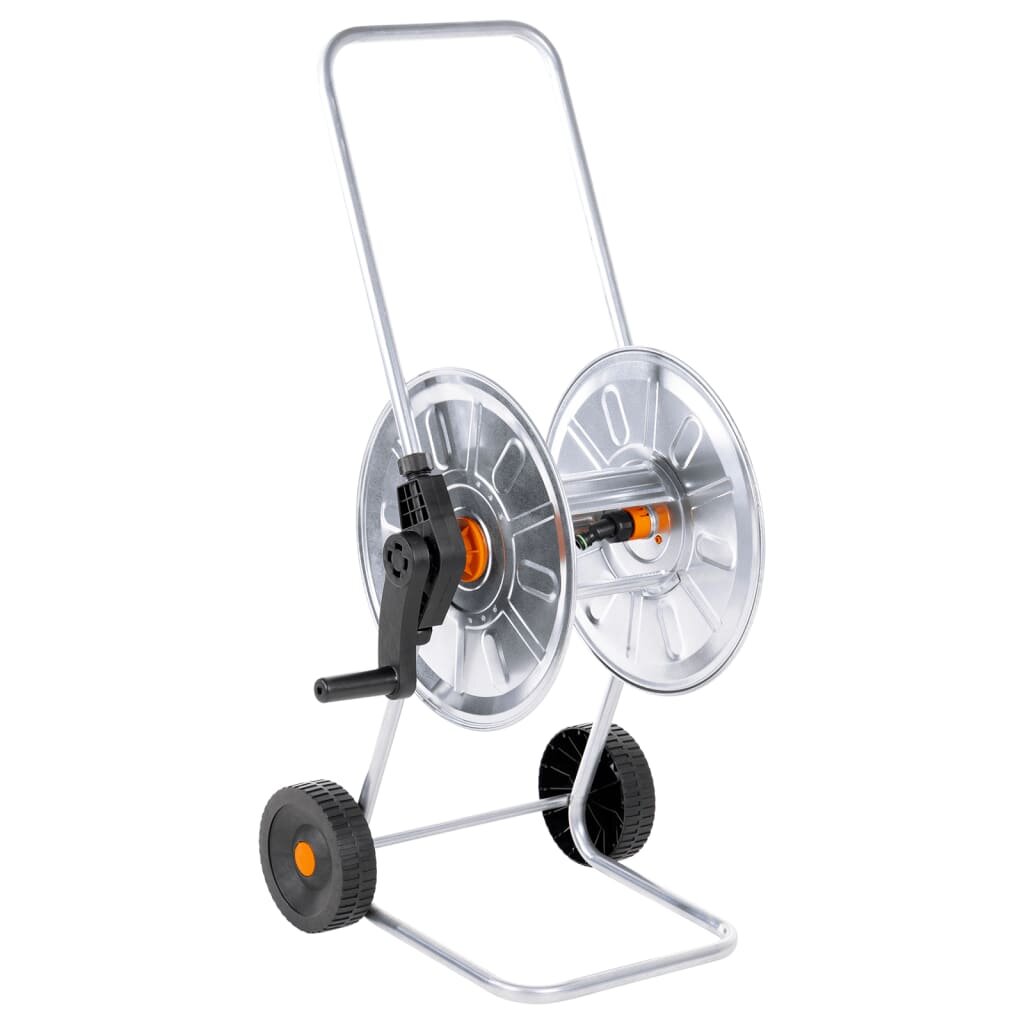 vidaXL Макара за маркуч тип количка за 50 м 1/2" или 35 м 3/4" стомана