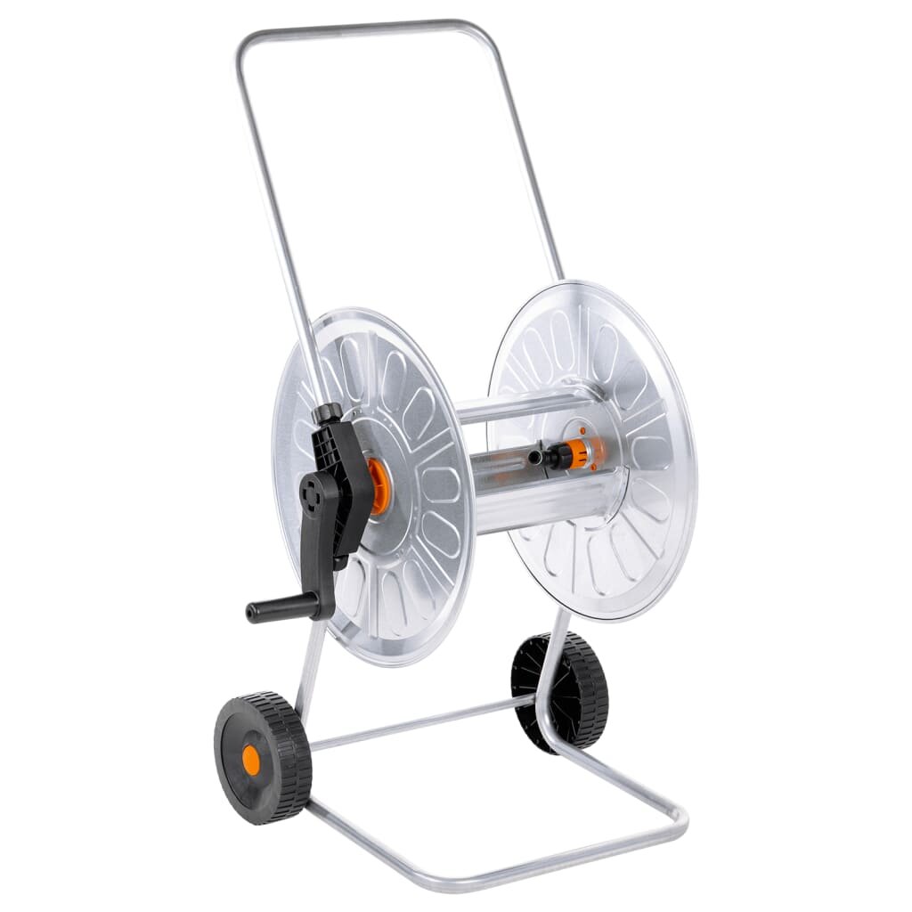 vidaXL Макара за маркуч тип количка за 80 м 1/2" или 50 м 3/4" стомана