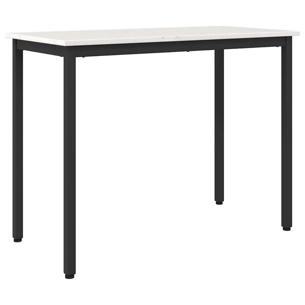 vidaXL Маса Бяло 100 x 50 x 77 см Инженерна дървесина и стомана