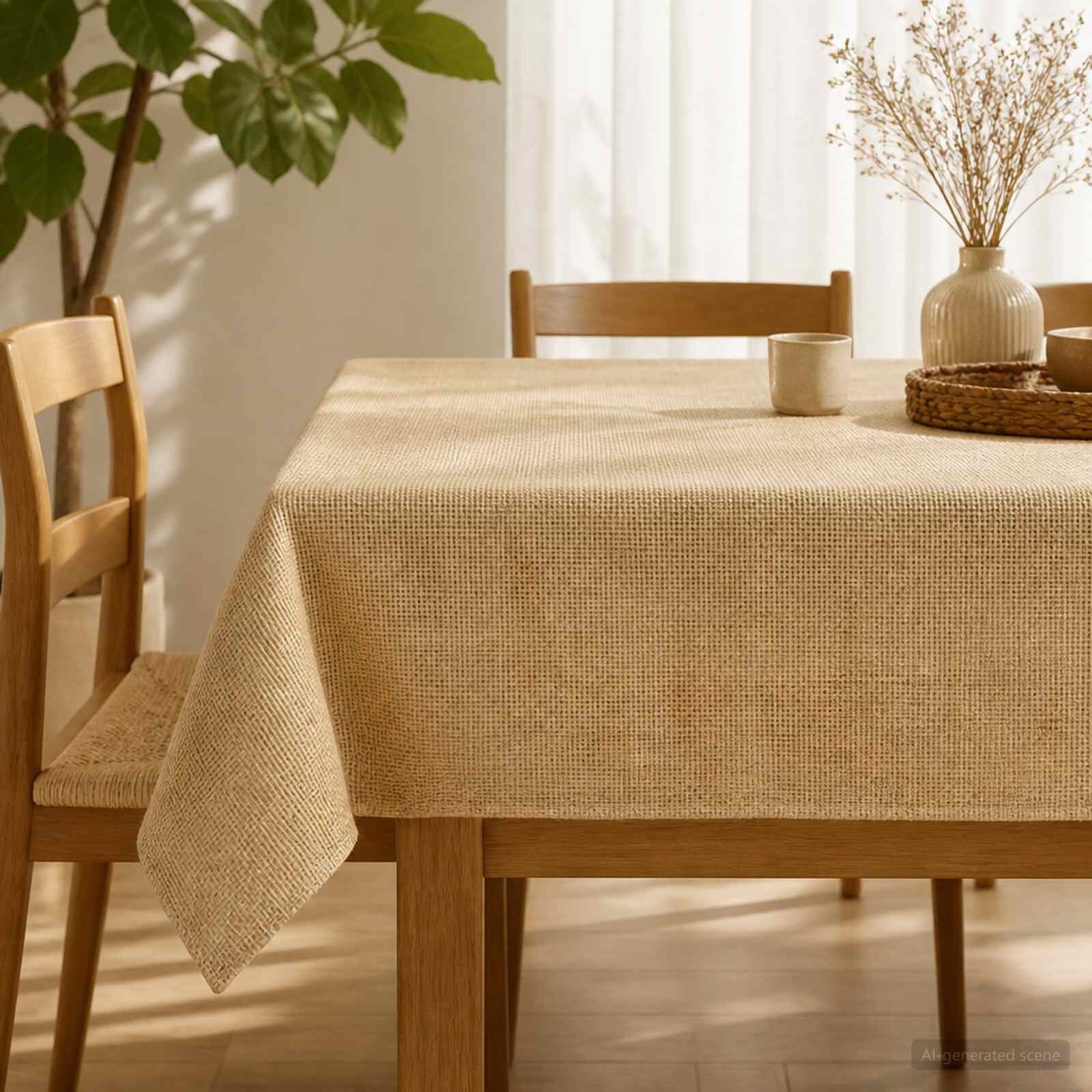 vidaXL Маса от юта Натурално 140 x 300 cm 100% Юта Тоса