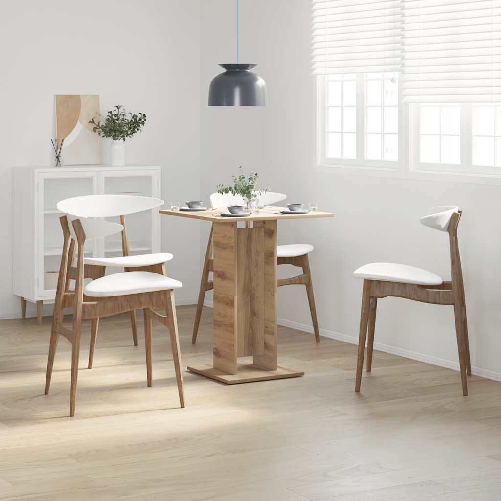 vidaXL Маса за бистро Artisan Oak 60x60x75 cm Инженерна дървесина