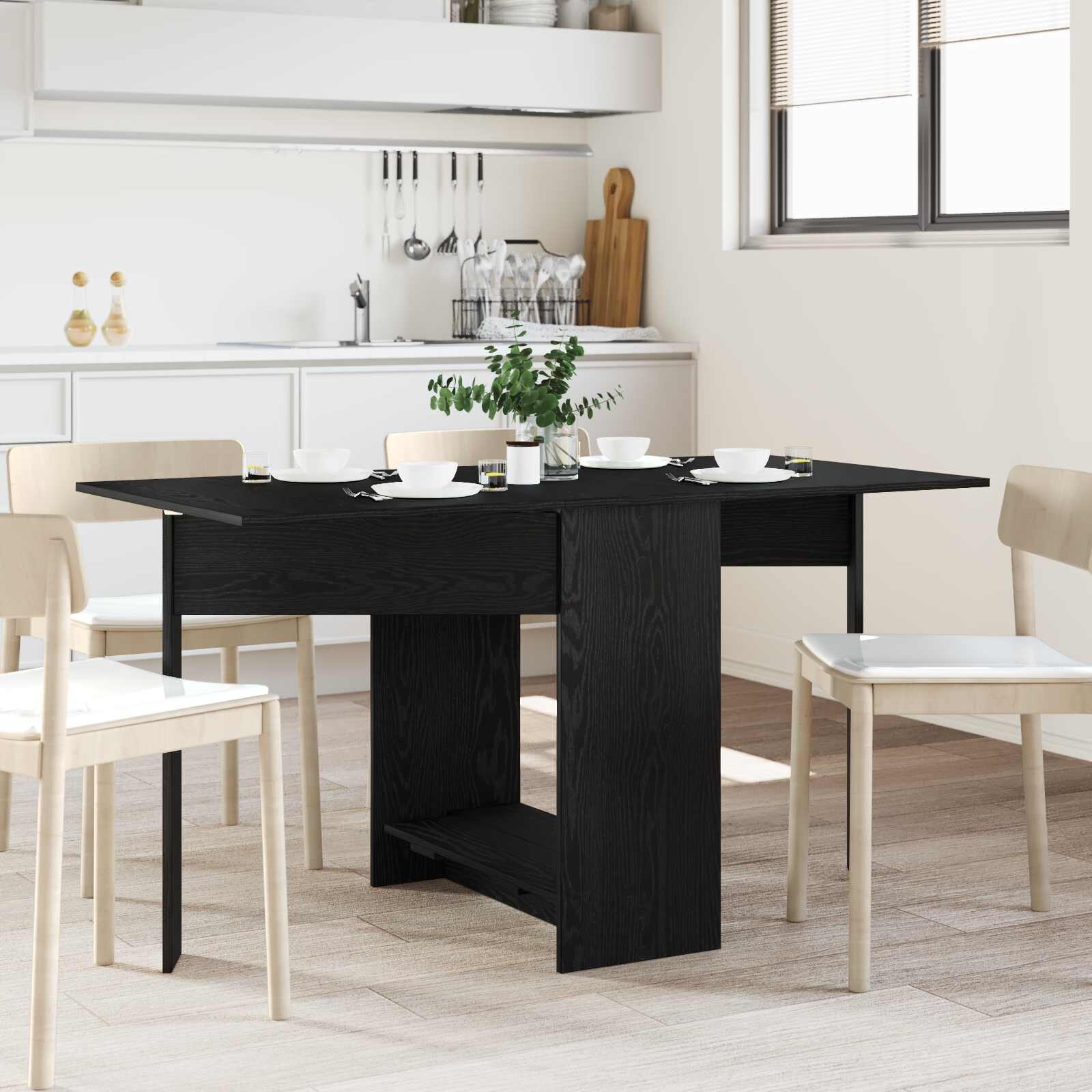 vidaXL Маса за хранене 138 x 70 x 735 см Инженерна дървесина