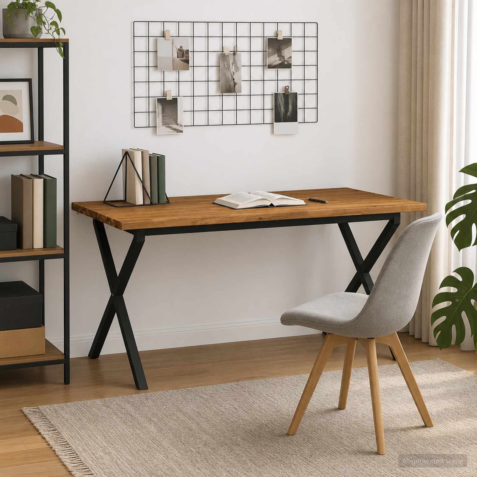 vidaXL Маса за хранене с жив ръб 160 x 80 x 75 cm Натурално