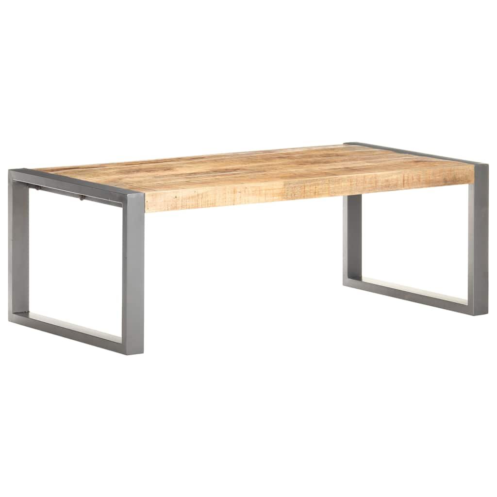 vidaXL Маса за кафе 110x60x40 см грубо мангово дърво